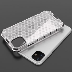 Hurtel Honeycomb etui pancerny pokrowiec z żelową ramką iPhone 11 czerwony uniwersalny 6