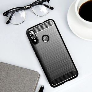 Hurtel Carbon Case elastyczne etui pokrowiec Motorola Moto E6 Plus czarny uniwersalny 10