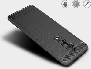 Hurtel Carbon Case elastyczne etui pokrowiec OnePlus 7T Pro czarny uniwersalny 4