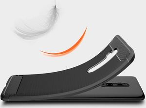 Hurtel Carbon Case elastyczne etui pokrowiec OnePlus 7T Pro czarny uniwersalny 6