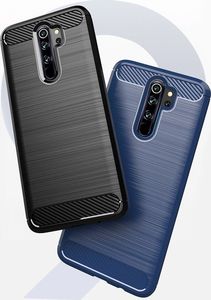 Hurtel Carbon Case elastyczne etui pokrowiec Xiaomi Redmi Note 8 Pro niebieski uniwersalny 3