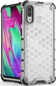 Hurtel Honeycomb etui pancerny pokrowiec z żelową ramką Samsung Galaxy A40 czarny uniwersalny 2
