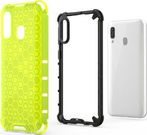 Hurtel Honeycomb etui pancerny pokrowiec z żelową ramką Samsung Galaxy A40 czarny uniwersalny 4