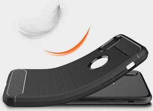 Hurtel Carbon Case elastyczne etui pokrowiec iPhone XR czarny uniwersalny 7