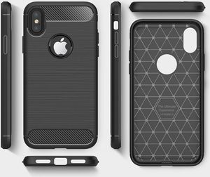 Hurtel Carbon Case elastyczne etui pokrowiec iPhone XR czarny uniwersalny 9