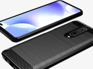 Hurtel Carbon Case elastyczne etui pokrowiec Xiaomi Redmi K30 czarny uniwersalny 5