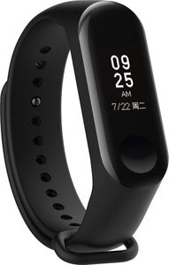 Hurtel Zamienna silikonowa opaska pasek do Xiaomi Mi Band 4 / Mi Band 3 czarny uniwersalny 4