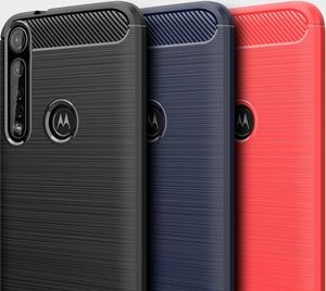 Hurtel Carbon Case elastyczne etui pokrowiec Motorola One Macro czarny uniwersalny 10