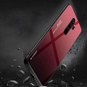 Hurtel Gradient Glass etui pokrowiec nakładka ze szkła hartowanego Xiaomi Redmi Note 8 Pro różowo-fioletowy uniwersalny 6