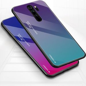 Hurtel Gradient Glass etui pokrowiec nakładka ze szkła hartowanego Xiaomi Redmi Note 8 Pro różowo-fioletowy uniwersalny 10