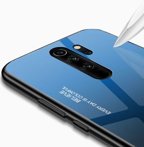 Hurtel Gradient Glass etui pokrowiec nakładka ze szkła hartowanego Xiaomi Redmi Note 8 Pro różowy uniwersalny 4