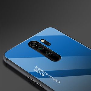 Hurtel Gradient Glass etui pokrowiec nakładka ze szkła hartowanego Xiaomi Redmi Note 8 Pro różowy uniwersalny 9