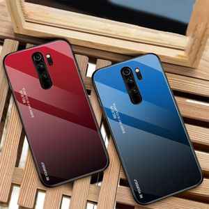 Hurtel Gradient Glass etui pokrowiec nakładka ze szkła hartowanego Xiaomi Redmi Note 8 Pro czarno-czerwony uniwersalny 13