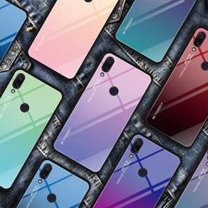 Hurtel Gradient Glass etui pokrowiec nakładka ze szkła hartowanego Xiaomi Redmi Note 7 różowy uniwersalny 14