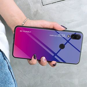 Hurtel Gradient Glass etui pokrowiec nakładka ze szkła hartowanego Xiaomi Redmi Note 7 różowy uniwersalny 6