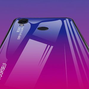 Hurtel Gradient Glass etui pokrowiec nakładka ze szkła hartowanego Xiaomi Redmi Note 7 różowy uniwersalny 9