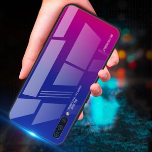 Hurtel Gradient Glass etui pokrowiec nakładka ze szkła hartowanego Samsung Galaxy A50 czarno-czerwony uniwersalny 12