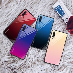 Hurtel Gradient Glass etui pokrowiec nakładka ze szkła hartowanego Samsung Galaxy A50 czarno-czerwony uniwersalny 16