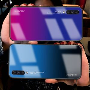 Hurtel Gradient Glass etui pokrowiec nakładka ze szkła hartowanego Samsung Galaxy A50 czarno-czerwony uniwersalny 9