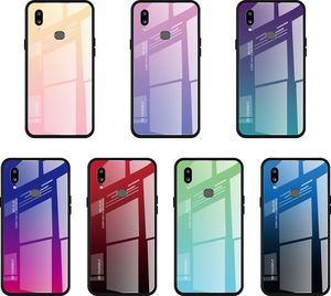 Hurtel Gradient Glass etui pokrowiec nakładka ze szkła hartowanego Samsung Galaxy A20e zielono-fioletowy uniwersalny 6