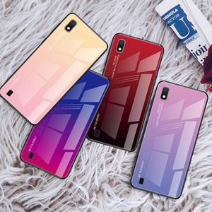 Hurtel Gradient Glass etui pokrowiec nakładka ze szkła hartowanego Samsung Galaxy A10 różowy uniwersalny 10