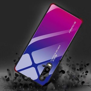 Hurtel Gradient Glass etui pokrowiec nakładka ze szkła hartowanego Huawei P30 Pro czarno-niebieski uniwersalny 7