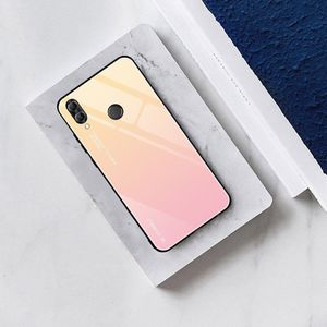 Hurtel Gradient Glass etui pokrowiec nakładka ze szkła hartowanego Huawei P Smart 2019 czarno-niebieski uniwersalny 12