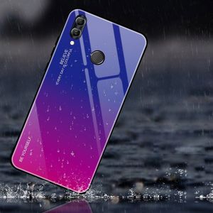 Hurtel Gradient Glass etui pokrowiec nakładka ze szkła hartowanego Huawei P Smart 2019 czarno-niebieski uniwersalny 6