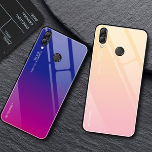 Hurtel Gradient Glass etui pokrowiec nakładka ze szkła hartowanego Huawei P Smart 2019 czarno-niebieski uniwersalny 10