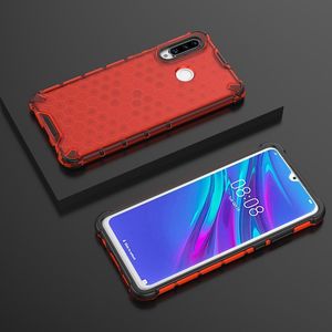 Hurtel Honeycomb etui pancerny pokrowiec z żelową ramką Huawei P30 Lite czerwony uniwersalny 9