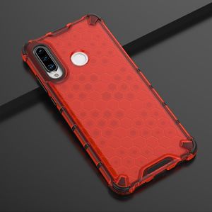 Hurtel Honeycomb etui pancerny pokrowiec z żelową ramką Huawei P30 Lite czerwony uniwersalny 10