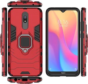 Hurtel Ring Armor pancerne hybrydowe etui pokrowiec + magnetyczny uchwyt Xiaomi Redmi 8A / Xiaomi Redmi 8 czerwony uniwersalny 8