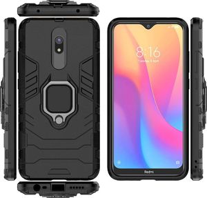 Hurtel Ring Armor pancerne hybrydowe etui pokrowiec + magnetyczny uchwyt Xiaomi Redmi 8A / Xiaomi Redmi 8 czarny uniwersalny 7