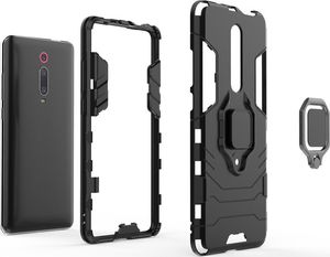 Hurtel Ring Armor pancerne hybrydowe etui pokrowiec + magnetyczny uchwyt Xiaomi Mi 9T / Xiaomi Mi 9T Pro czerwony uniwersalny 3