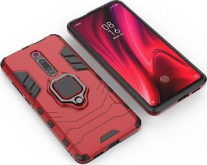 Hurtel Ring Armor pancerne hybrydowe etui pokrowiec + magnetyczny uchwyt Xiaomi Mi 9T / Xiaomi Mi 9T Pro czerwony uniwersalny 10