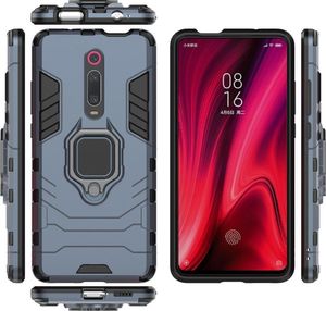 Hurtel Ring Armor pancerne hybrydowe etui pokrowiec + magnetyczny uchwyt Xiaomi Mi 9T / Xiaomi Mi 9T Pro niebieski uniwersalny 6
