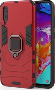 Hurtel Ring Armor pancerne hybrydowe etui pokrowiec + magnetyczny uchwyt Samsung Galaxy A70 czerwony uniwersalny 2