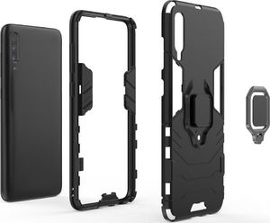 Hurtel Ring Armor pancerne hybrydowe etui pokrowiec + magnetyczny uchwyt Samsung Galaxy A70 niebieski uniwersalny 3