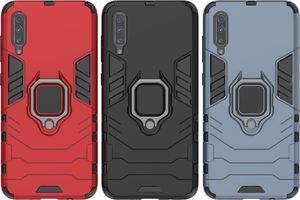 Hurtel Ring Armor pancerne hybrydowe etui pokrowiec + magnetyczny uchwyt Samsung Galaxy A70 czarny uniwersalny 5