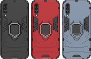 Hurtel Ring Armor pancerne hybrydowe etui pokrowiec + magnetyczny uchwyt Samsung Galaxy A50 czerwony uniwersalny 6