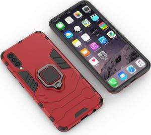 Hurtel Ring Armor pancerne hybrydowe etui pokrowiec + magnetyczny uchwyt Samsung Galaxy A50 czerwony uniwersalny 10