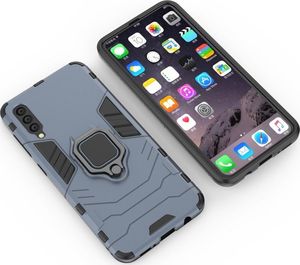 Hurtel Ring Armor pancerne hybrydowe etui pokrowiec + magnetyczny uchwyt Samsung Galaxy A50 niebieski uniwersalny 3
