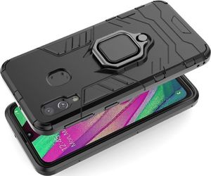 Hurtel Ring Armor pancerne hybrydowe etui pokrowiec + magnetyczny uchwyt Samsung Galaxy A40 czerwony uniwersalny 4