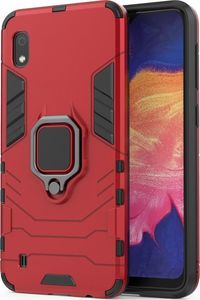 Hurtel Ring Armor pancerne hybrydowe etui pokrowiec + magnetyczny uchwyt Samsung Galaxy A10 czerwony uniwersalny 2