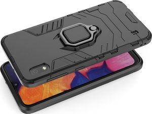Hurtel Ring Armor pancerne hybrydowe etui pokrowiec + magnetyczny uchwyt Samsung Galaxy A10 czerwony uniwersalny 4