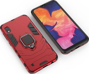 Hurtel Ring Armor pancerne hybrydowe etui pokrowiec + magnetyczny uchwyt Samsung Galaxy A10 czerwony uniwersalny 10