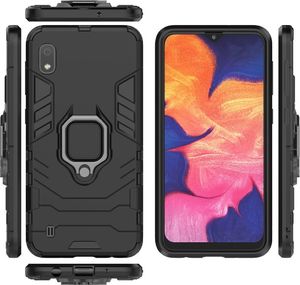 Hurtel Ring Armor pancerne hybrydowe etui pokrowiec + magnetyczny uchwyt Samsung Galaxy A10 czarny uniwersalny 8