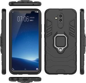 Hurtel Ring Armor pancerne hybrydowe etui pokrowiec + magnetyczny uchwyt Huawei Mate 20 Lite czarny uniwersalny 7