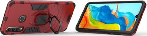 Hurtel Ring Armor pancerne hybrydowe etui pokrowiec + magnetyczny uchwyt Huawei P30 Lite czerwony uniwersalny 4