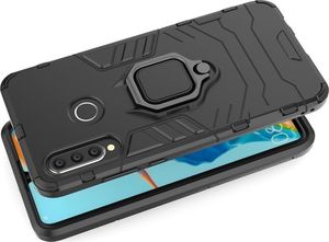 Hurtel Ring Armor pancerne hybrydowe etui pokrowiec + magnetyczny uchwyt Huawei P30 Lite czarny uniwersalny 4